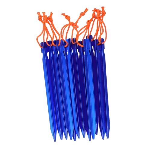 BATHVEVE 12 Stück Bodennägel Metallpfähle Für Den Boden Metallspikes Für Bodenzeltzubehör Zeltheringe Für Bodenpfähle Garten Verdickter Zeltnagel Aluminiumlegierung von BATHVEVE