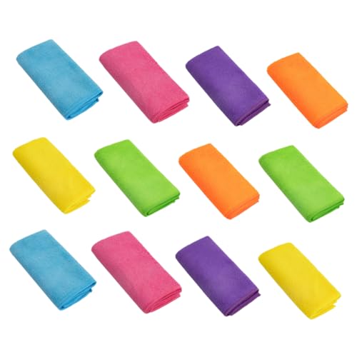 BATHVEVE 12 Stück Mikrofasertücher Weiche und Saugfähige Reinigungstücher für Auto und Haushalt in Farben Grün Blau Gelb Orange Fusselfrei und Langlebig für Geschirr und BATHVEVE 12 Stück Mikrofasertücher Weiche und Saugfähige Reinigungstücher für Auto und Haushalt in Farben Grün Blau Gelb Orange Fusselfrei und Langlebig für Geschirr und von BATHVEVE