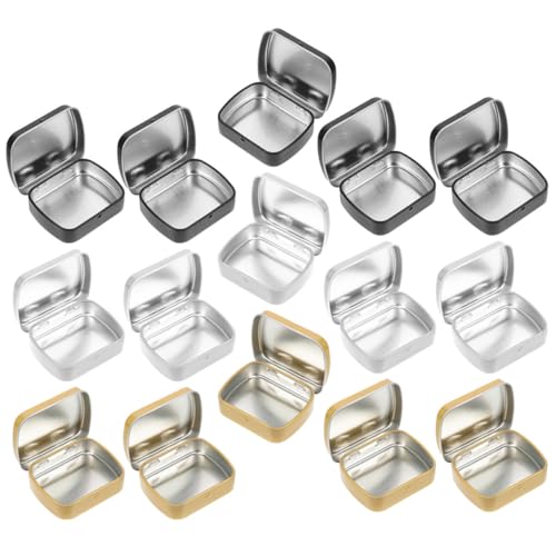 BATHVEVE 15 Stück Teiliges Kleine Rechteckige Blechdosen Scharnierdeckel Leichte Aufbewahrungsboxen für Schmuck Süßigkeiten Schlüssel Vielseitig Einsetzbar Kompakte BATHVEVE 15 Stück Teiliges Kleine Rechteckige Blechdosen Scharnierdeckel Leichte Aufbewahrungsboxen für Schmuck Süßigkeiten Schlüssel Vielseitig Einsetzbar Kompakte von BATHVEVE