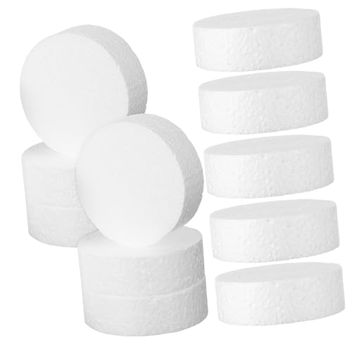 BATHVEVE 18 Stück Teiliges Foam Discs Runde Schaumstoffplatten für Bastelprojekte Tortenmodellierung Dekoration und Kreative Displays Leicht und Einfach zu Handhaben von BATHVEVE