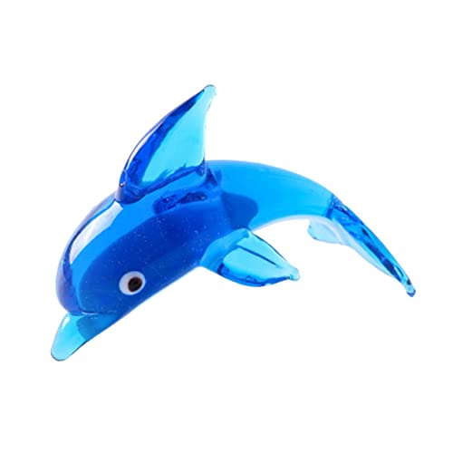 BATHVEVE 1Stück Glasdelphin Figur Kreative Kunst Dekoration aus Hochwertigem für Schreibtisch und Büro Perfektes für Sammler und Familie Symbolisiert und von BATHVEVE