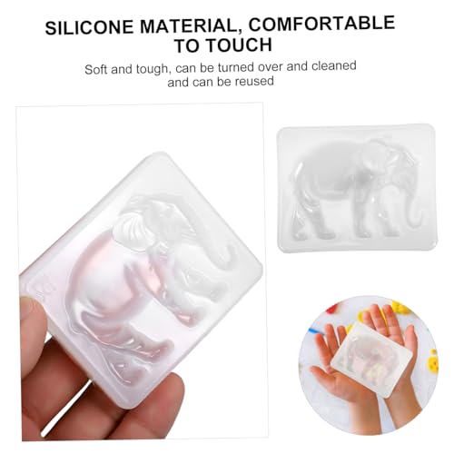 BATHVEVE 2 Stück DIY Silikonform Elefant für Epoxidharz Gießform Langlebig Reißfest Einfach zu Reinigen für Schmuckherstellung und Bastelprojekte von BATHVEVE