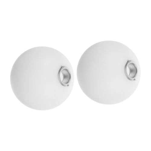 BATHVEVE 2 Stück Milchweiße Glaskugel Lampenschirme Ersatz Lampenschirme für Pendelleuchten Dekorative und Bruchsichere Design Lampenabdeckung für Gemütliche Beleuchtung von BATHVEVE