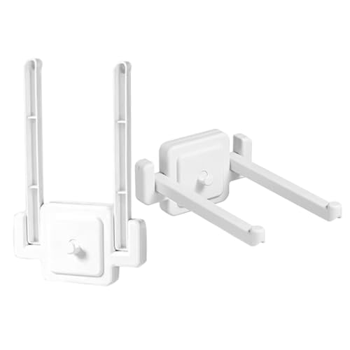 BATHVEVE 2 Stück No Nail Wandhalter Stirnbandhalter Faltbar Weiß Multifunktionaler Haarband Organizer Schmuck Aufbewahrungsständer Wandmontage Stilvoll für Kopfbänder Haarschmuck von BATHVEVE