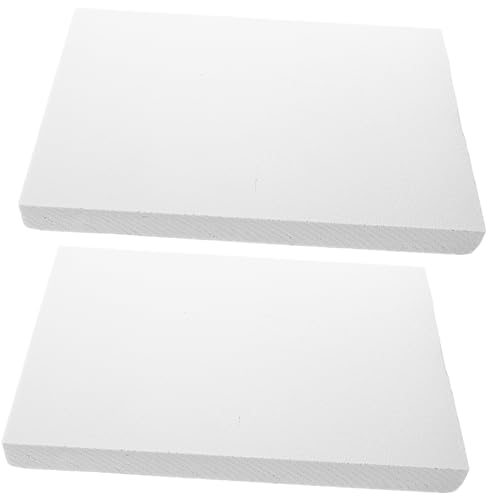 BATHVEVE 2 Stück Teiliges Weißes Schaumstoffplatten Dicke Hochdichte Foam Sheets für DIY Modellbau Basteln Einfach Zuschneidbar Vielseitig Gestaltbar von BATHVEVE