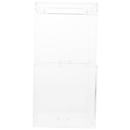 BATHVEVE 2 Stück Transparente Quadratische Aufbewahrungsbox mit Klappdeckel Stoßfester Candy Organizer und Schutzbox für Figuren Langlebig Verschleißfest zur Präsentation und Ordnung BATHVEVE 2 Stück Transparente Quadratische Aufbewahrungsbox mit Klappdeckel Stoßfester Candy Organizer und Schutzbox für Figuren Langlebig Verschleißfest zur Präsentation und Ordnung von BATHVEVE