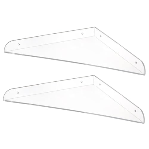 BATHVEVE 2 Stück Wandregal aus Schwebendes Regal für Schlafzimmer Badezimmer und Wohnzimmer Multifunktional zur Aufbewahrung von Gegenständen Transparent und Platzsparend BATHVEVE 2 Stück Wandregal aus Schwebendes Regal für Schlafzimmer Badezimmer und Wohnzimmer Multifunktional zur Aufbewahrung von Gegenständen Transparent und Platzsparend von BATHVEVE