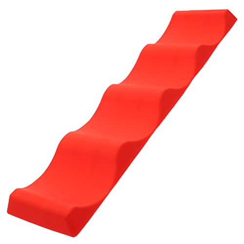 BATHVEVE 2 Stück Weinflaschenhalter Anti-rutsch-pad Stapelbar Inhaber Gestell Stapler Flaschenorganisator Silikon-Flaschen-Organizer Flaschen Organizer Kieselgel Rot von BATHVEVE