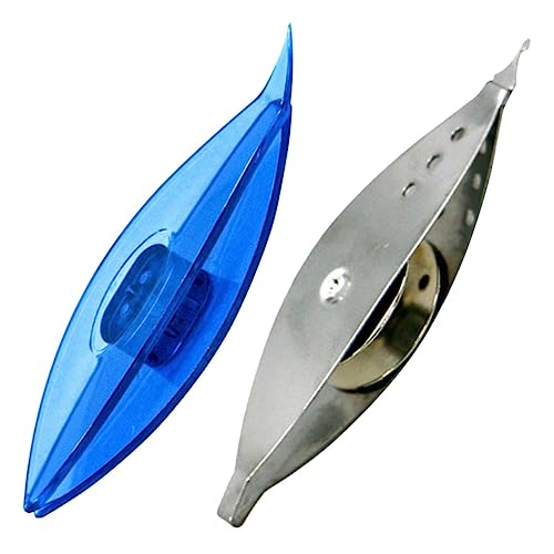 BATHVEVE 2 Stücke Shuttle Tatting Shuttle Anfänger Werkzeug Garn Stricken Knitter Loom Zubehör Metall Shuttles DIY Shuttles Kunststoff von BATHVEVE