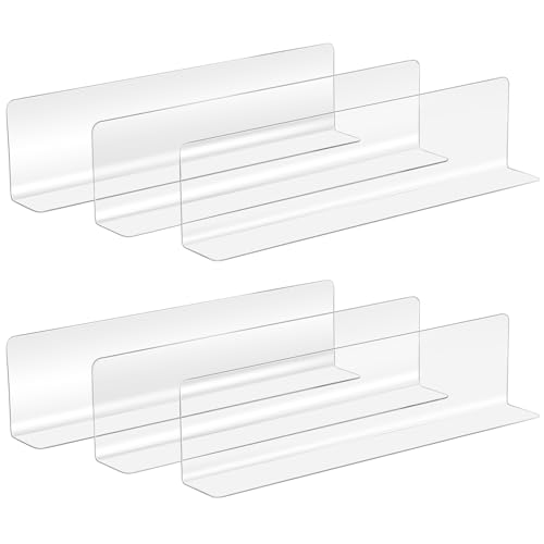 BATHVEVE 20 Stück Förmige Trennplatte Regaltrenner aus Kunststoff für Supermärkte Transparente Fachteiler zur Einfachen Organisation von Getränken Brot und Snacks von BATHVEVE
