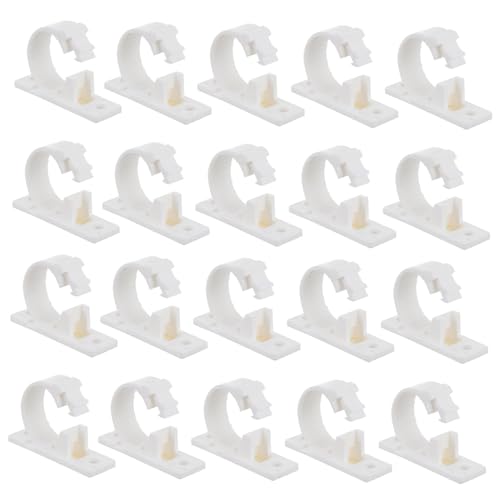 BATHVEVE 20 Stück Teiliges Selbstklebende Kabelclips aus Hochwertigem Kunststoff zur Kabelorganisation Installieren Rückstandsfrei Entfernbar für Schreibtisch Büro und Zuhause BATHVEVE 20 Stück Teiliges Selbstklebende Kabelclips aus Hochwertigem Kunststoff zur Kabelorganisation Installieren Rückstandsfrei Entfernbar für Schreibtisch Büro und Zuhause von BATHVEVE
