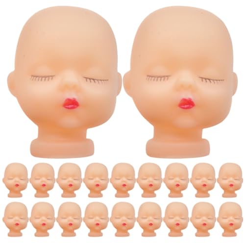 BATHVEVE 20stücke Kleine Vinyl Puppenköpfe Zum Basteln DIY Puppenhausmaterial Puppenkopf Zum Malen Und Dekorieren Für Heimwerker Und Partyzubehör von BATHVEVE