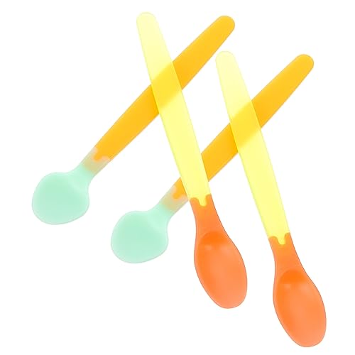 BATHVEVE 2sätze Silikon-löffel Junge Mädchen Farbwechselnde Temperaturmessung Teiliges Aus Lebensmittelechtem Silikon Flexibles Und Sicheres Besteck Für Kleinkinder Für von BATHVEVE