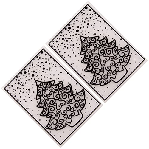 BATHVEVE 2stücke Prägeschablonen Baum-Design Kunststoff DIY Schablone Stanzformen Basteln Vorlage Bump Präge Stirbt Für Album Scrapbooking Papier Dekor Ordner Handwerk Fotorahmen von BATHVEVE