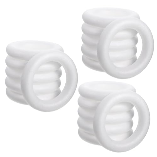 BATHVEVE 3 Sätze Teiliges Schaumringe Für DIY Blumenkränze Bastelmaterial Für Hochzeits Und Partydekoration Kreativ Und Vielseitig Einsetzbar 6 Stück * 3 von BATHVEVE