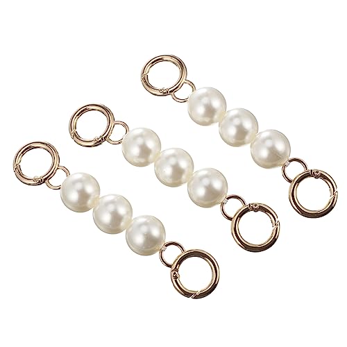 BATHVEVE 3 Stück Perlen Bag Strap Extender Imitation Pearl Kettenriemen für Taschen Vielseitig Einsetzbar als Handtaschen Accessoire Leicht und Geeignet für Verschiedene Taschenstile BATHVEVE 3 Stück Perlen Bag Strap Extender Imitation Pearl Kettenriemen für Taschen Vielseitig Einsetzbar als Handtaschen Accessoire Leicht und Geeignet für Verschiedene Taschenstile von BATHVEVE