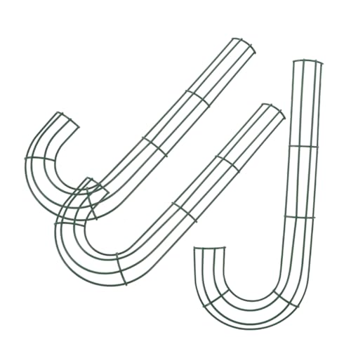 BATHVEVE 3 Stück Zuckerstangen-kranzform: Drahtkranzrahmen – Metall-blumengirlandenringe Für Weihnachtsfeiern, Heimdekoration, DIY-bastelbedarf von BATHVEVE