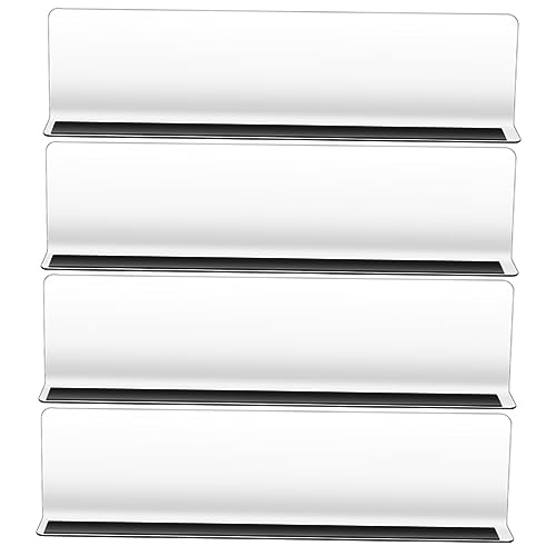 BATHVEVE 4 Stück Gadgets Ware Draht Etiketten Schubladen-Aufbewahrungsorganisator regalböden anzucht Kommoden-Teiler -Partition klarer Fachteiler transparenter Regaltrenner PVC von BATHVEVE