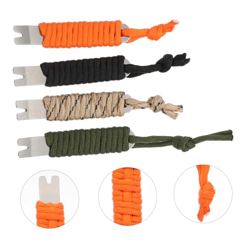 BATHVEVE 4 Stück Multifunktionale Nagelzieher Mini Hebelwerkzeuge mit Paracord Umwicklung Teiliges für Outdoor Camping Survival in Schwarz Orange Wüstentarn BATHVEVE 4 Stück Multifunktionale Nagelzieher Mini Hebelwerkzeuge mit Paracord Umwicklung Teiliges für Outdoor Camping Survival in Schwarz Orange Wüstentarn von BATHVEVE