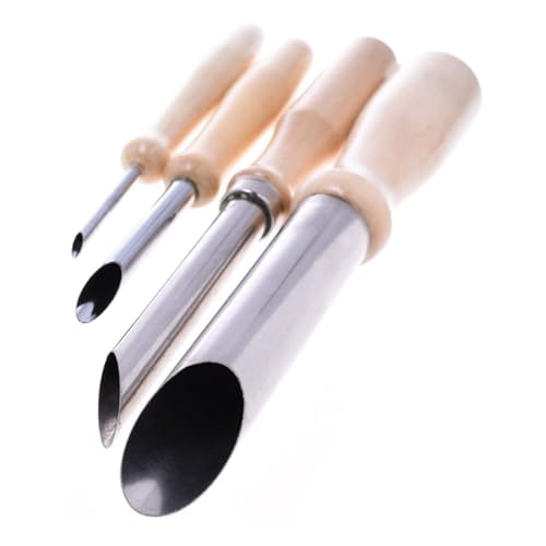 BATHVEVE 4 Stück Teiliges Set Polymer Clay Stanzer Runde Tonschneider für Töpferarbeiten Ergonomisches Design und Holzgriff für DIY Kunstprojekte und Skulpturen BATHVEVE 4 Stück Teiliges Set Polymer Clay Stanzer Runde Tonschneider für Töpferarbeiten Ergonomisches Design und Holzgriff für DIY Kunstprojekte und Skulpturen von BATHVEVE