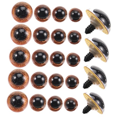 BATHVEVE 40 Stück Teiliges Sicherheitsaugen für Puppen und Stofftiere Glänzende Kristallaugen Verschiedenen für Kreative Bastelprojekte und Dekoration von BATHVEVE