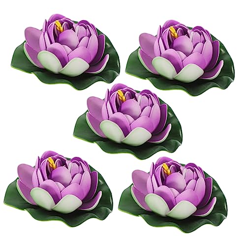 BATHVEVE 5Stücke Teiliges Künstliche Lotusblumen Schwimmende Dekoration für Teich und Garten Realistische Seerosen für Außengebrauch Pflegeleichte Pflanze für Pool und Patio BATHVEVE 5Stücke Teiliges Künstliche Lotusblumen Schwimmende Dekoration für Teich und Garten Realistische Seerosen für Außengebrauch Pflegeleichte Pflanze für Pool und Patio von BATHVEVE