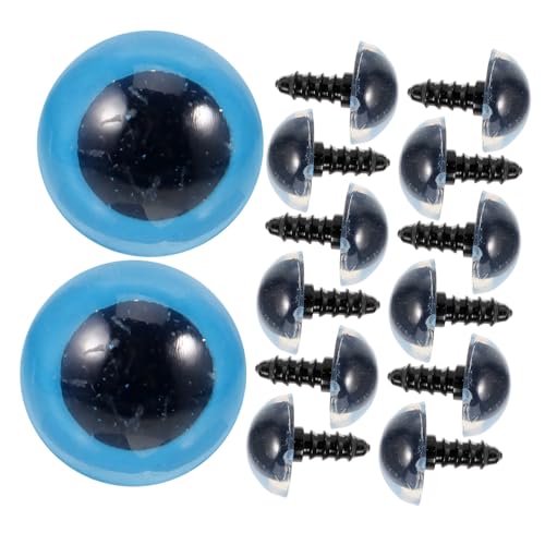 BATHVEVE 50 Paare DIY Fake Augen Blau für Puppenherstellung Bastelbedarf für Kreative Projekte Einfach Anzubringen für Stofftiere und Handwerksklassen Fördert Kreativität und von BATHVEVE