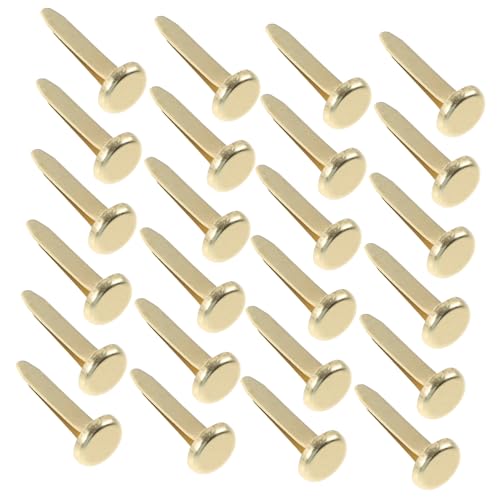 BATHVEVE 50 Stück Goldene Doppelklammern aus Metall Kleine Rundkopf Brads für DIY Bastelprojekte Scrapbooking Papierhandwerk Langlebige Handarbeitsklammern für Kreative BATHVEVE 50 Stück Goldene Doppelklammern aus Metall Kleine Rundkopf Brads für DIY Bastelprojekte Scrapbooking Papierhandwerk Langlebige Handarbeitsklammern für Kreative von BATHVEVE