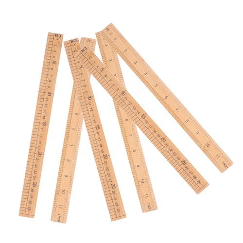 BATHVEVE 6 Stück Teiliges Bamboo Fabric Lineal Dual-Maß Beidseitig Messwerkzeug mit Abgeschrägtem Rand Leichtes Langlebiges Bambuslineal für Schule Büro Nähen und Basteln BATHVEVE 6 Stück Teiliges Bamboo Fabric Lineal Dual-Maß Beidseitig Messwerkzeug mit Abgeschrägtem Rand Leichtes Langlebiges Bambuslineal für Schule Büro Nähen und Basteln von BATHVEVE