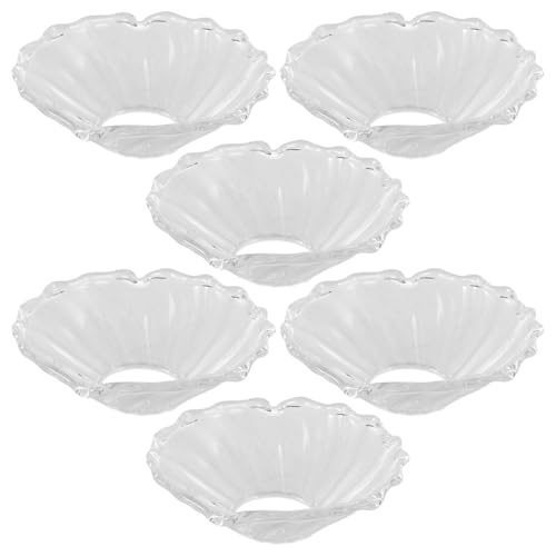 BATHVEVE 6 Stück Teiliges Kerzenwachsfänger mit Tropfschutz Klarer Wachsfänger für Stabkerzen Dekorativer Halter für Gemütliche Anlässe und Einfache von BATHVEVE