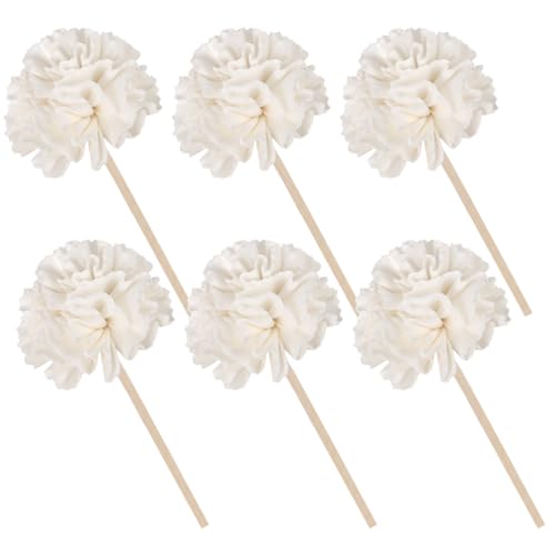 BATHVEVE 6stücke Duftstäbchen Aus Rattan Aromatherapie Diffuser Sticks Mit Künstlichen Blumen Für Raumduft Und Dekoration Für Zuhause Büro Und Auto von BATHVEVE
