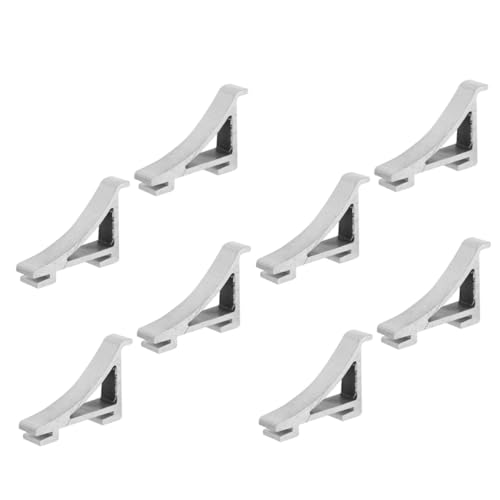 BATHVEVE 8 Stück Teiliges Kühlschrank Regalstützklammern aus Aluminium Stabile Gefrierschrank Clips zur Festen Befestigung Installieren Langlebig für Haushaltskühlschränke Geeignet von BATHVEVE