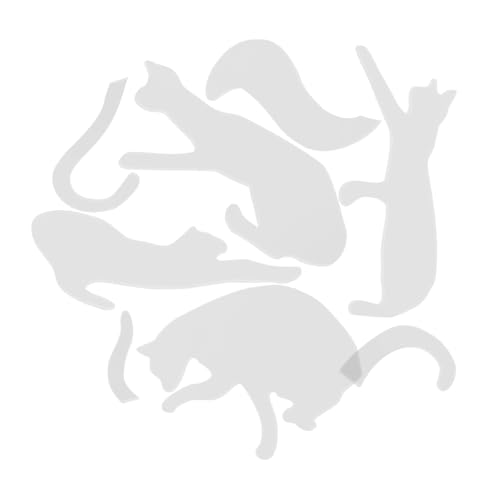 BATHVEVE Acryl Quilting Lineal mit Katzenform Schablonen Leichtes Vielseitiges Quilting Werkzeug für Präzises Zuschneiden und Gleichmäßige Stiche für Anfänger und DIY Patchwork Handwerk von BATHVEVE