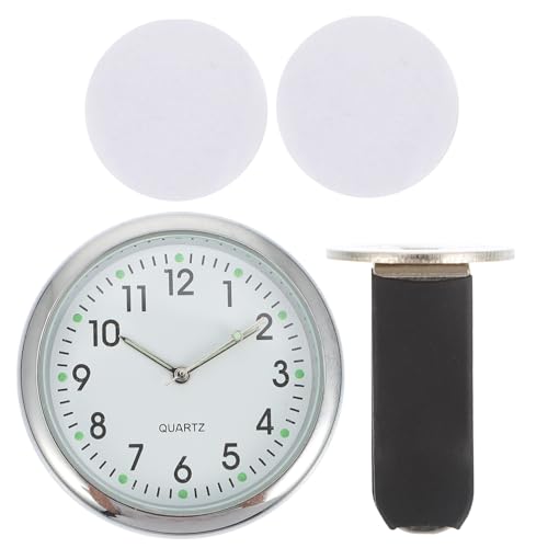 BATHVEVE Auto Uhr Mini Digital Dashboard Uhr Selbstklebend Luminous Weiß für Fahrzeug Armaturenbrett Innenraum Präzise Anzeige Einfache Anbringung Für Auto Büro Zuhause von BATHVEVE