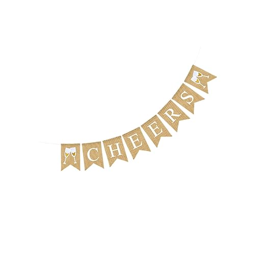BATHVEVE Cheers Letter Banner Aus Leinen Dekorative Wimpelkette Für Junggesellenabschied Stilvolle Party-dekoration Für Feiern Fenster Und Türen Schaffe Unvergessliche Erinnerungen Mit von BATHVEVE