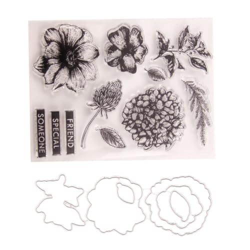 BATHVEVE Dichtung Set Für DIY Blumenstanzformen Silikon Siegel Schneideformen Und Stempel Formen Set Langlebig Und Praktisch Für Handwerksarbeiten von BATHVEVE