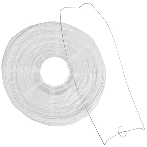 BATHVEVE Faltbarer Papierlampenschirm Weiß Hängelampe mit Elegantem Design Höhe für DIY Dekorationen Geeignet für Hochzeiten Partys und Gemütliche Wohnräume von BATHVEVE