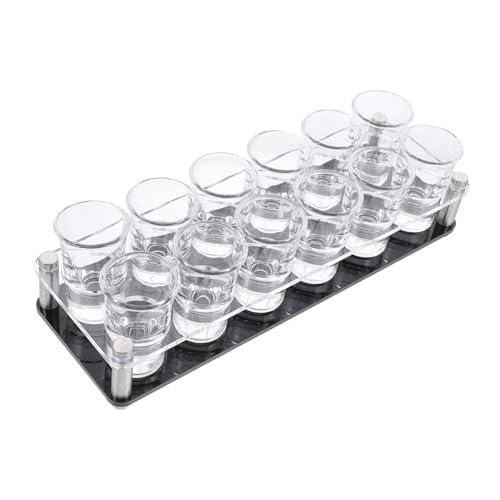 BATHVEVE Getränkehalter Aus Glas Weinbecher-aufbewahrungshalter Getränkehalter Aus Kunststoff Für Spirituosen Zweireihiges Design Bruchfest Einfach Zu Reinigen von BATHVEVE