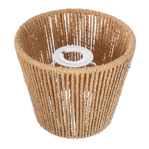 BATHVEVE Gewebter Lampenschirm aus Papierseil Retro Deckenleuchte Lampenabdeckung Stabile Handgefertigte Hängelampe Warme Atmosphäre für Wohnzimmer und Bauernhaus Deko von BATHVEVE