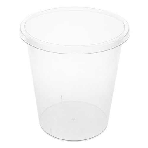 BATHVEVE Großer Transparenter Mülleimer ohne Deckel Abfallbehälter für Küche und Bad Robuster Müllcontainer aus Hochwertigem für Papiermüll und Küchenabfälle Stilvoller Abfallkorb für von BATHVEVE
