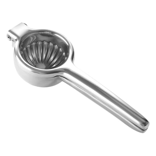 BATHVEVE Handlicher Manueller Zitronenpresse aus Edelstahl Kompakter Hand lemon Juicer mit Ergonomischem Griff Robustes Material Einfach zu Reinigen für Zitrusfrüchte und Obstsaftpressen von BATHVEVE