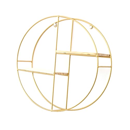 BATHVEVE Kreatives Nordischer Stil Rundes Wandregal aus Doppellagiges Dekorationsregal für Schlafzimmer Wohnzimmer Küche Goldfarbe BATHVEVE Kreatives Nordischer Stil Rundes Wandregal aus Doppellagiges Dekorationsregal für Schlafzimmer Wohnzimmer Küche Goldfarbe von BATHVEVE