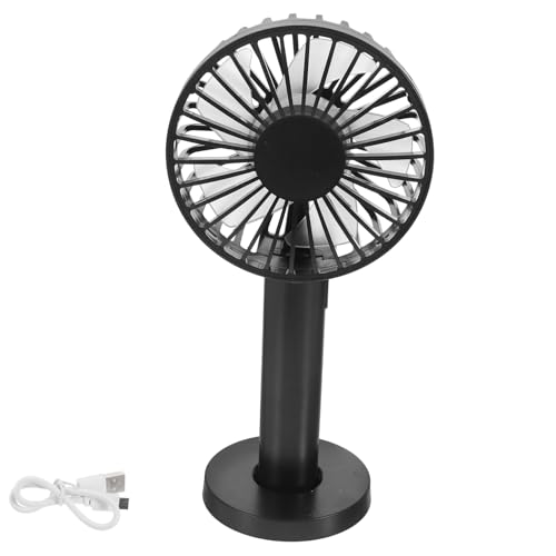 BATHVEVE Mini Handventilator USB Aufladbar Tragbarer Cooler für Sommer Tischventilator für Büro Schule und Outdoor Leiser Handheld mit Ständer Schwarz BATHVEVE Mini Handventilator USB Aufladbar Tragbarer Cooler für Sommer Tischventilator für Büro Schule und Outdoor Leiser Handheld mit Ständer Schwarz von BATHVEVE