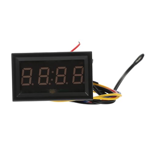 BATHVEVE Multifunktionales Auto-Digitaluhr Thermometer Spannungsmessgerät - Anzeige Grüne Ziffern Präzise Temperatur Voltanzeige für Armaturenbrett Nachtlicht von BATHVEVE