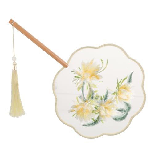 BATHVEVE Natürlicher Chinesischer Handfächer mit Blumenstickerei Tragbarer Sommerfächer aus Seide und Holz Handgefertigter Dekorativer Fächer für Frauen Geeignet für Hochzeit Party und BATHVEVE Natürlicher Chinesischer Handfächer mit Blumenstickerei Tragbarer Sommerfächer aus Seide und Holz Handgefertigter Dekorativer Fächer für Frauen Geeignet für Hochzeit Party und von BATHVEVE