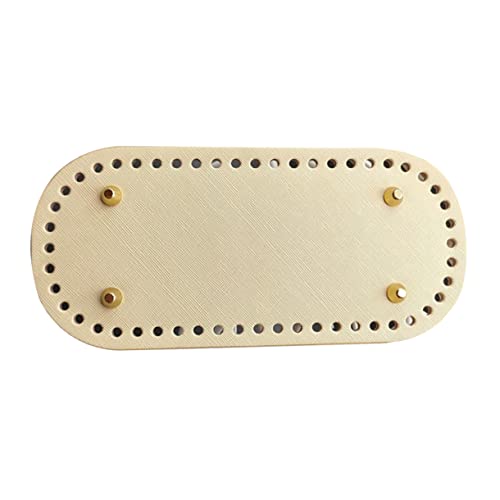 BATHVEVE Ovaler PU Leder Taschenboden Handgemacht für DIY Strick und Häkelprojekte Aprikose zum Schutz Dekoration Ihrer Taschen von BATHVEVE