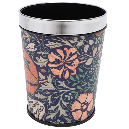 BATHVEVE Retro Mülleimer ohne Deckel Vintage Abfalleimer für Küche Badezimmer Schlafzimmer Robuster Stabiler Abfallbehälter mit Großem Volumen Design für Haushalte und von BATHVEVE