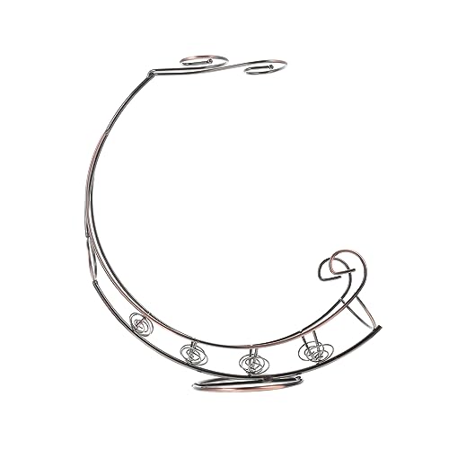 BATHVEVE Rotweinbecherhalter Weinwandregal Halter Für Geformte Gläser Hängendes Rotweinregal Weinständer Hängendes Wandregal Kelchregal Schmiedeeisen von BATHVEVE