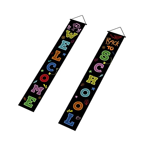 BATHVEVE Schuljahresstart Türvorhang Wiederverwendbar Klare Farben Party Dekoration Willkommen Banner Für Klassenzimmer Fenster Türen Innen Außen von BATHVEVE