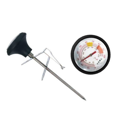 BATHVEVE Thermometer mit Clip und Silikonabdeckung Teiliges für Präzise Temperaturmessung von Lebensmitteln Getränken und Bbq für Grillliebhaber und BATHVEVE Thermometer mit Clip und Silikonabdeckung Teiliges für Präzise Temperaturmessung von Lebensmitteln Getränken und Bbq für Grillliebhaber und von BATHVEVE